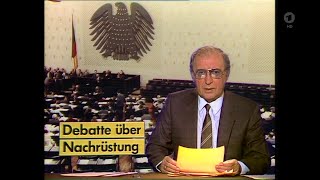 Nachrüstungsdebatte im Bundestag Tagesschau 22111983 [upl. by Ahsitan]