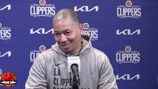 Ty Lue On Why Hes Starting Terrance Mann At Power Forward HoopJab NBA [upl. by Ahsitak228]