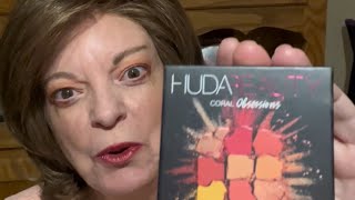 Huda Beauty Coral Obsessions Palette Try On and Review [upl. by Yvehc]