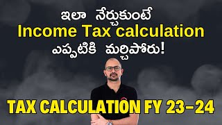 📌 Income Tax Calculation FY 202324  Income Tax Slab Rates For FY 202324  Rapics Telugu [upl. by Mukul740]