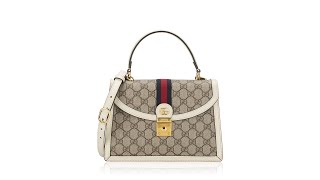 Gucci GG Supreme Ophidia Small Top Handle Bag White [upl. by Leinahtam]