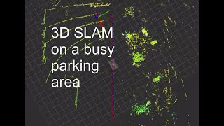 Testing 3D SLAM robustness LeGOLOAM on busy parking area with a LSLIDAR C16 above my head [upl. by Sarson]