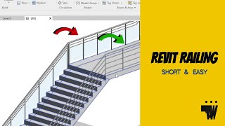 Revit Railing  How to add railing to stairs in Revit [upl. by Gibeon]