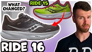 2023 Saucony Ride 16 Review  Is it really an update  Ride 16 vs 15  PwrRun Foam with PwrRun [upl. by Karney951]