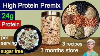 High Protein Foods  Roasted Oats Dry Fruits Seeds Premix For Muscle Gain  Sugar Free Weight Loss [upl. by Rediah]