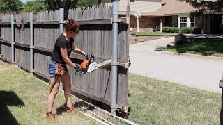 Building a Board on Board Cedar Fence  Part 1 [upl. by Katzman]