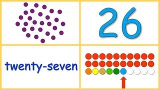 Baby Math Numbers 2030 dots numerals words rows [upl. by Alian15]