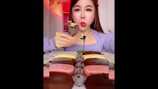 Asmr eating ice cream flavor chocolate Crispy delicious short video [upl. by Ramor624]