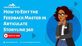 How to edit the feedback master in Articulate Storyline 360 [upl. by Vijar437]