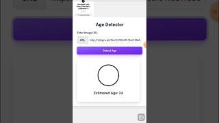 Build an Age Detector with HTML JavaScript amp Tailwind CSS Shorts [upl. by Celestina]