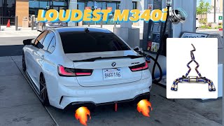 CATLESS DOWNPIPE  VALVED EXHAUST ON MY M340I 💥 CHEAT CODE [upl. by Melita567]