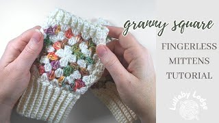 How To Crochet the Cutest Granny Square Fingerless Gloves [upl. by Enovahs]