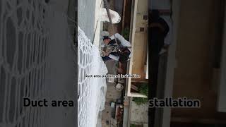 Duct area pigeon net installation pigeonnetnani 7075742194 pigeonnet trendingvideo realpigeons [upl. by Suoicserp]