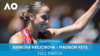 Barbora Krejcikova v Madison Keys Full Match QF  Australian Open 2022 [upl. by Moor]