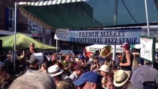 Tuba Skinny Playing quotDeep Hendersonquot at French Quarter Festival 41413 [upl. by Roxie835]