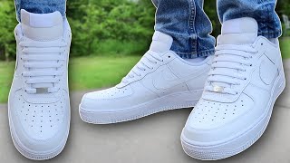 How To BAR LACE Nike Air Force 1s BEST WAY [upl. by Aicatsanna]