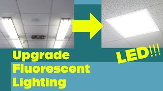 Upgrade Fluorescent lights to LED drop ceiling panels [upl. by Garda575]