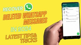 Whatsapp Deleted Messages Recovery  How to See Deleted Messages on Whatsapp  What A Mobile [upl. by Cassy958]