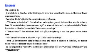 All students in this class understand logic Xavier is a student in this class [upl. by Haiasi]