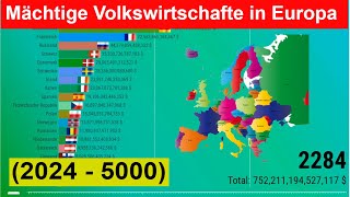 Mächtige Volkswirtschafte in Europa 2024  5000 Europäischen Reichste Länder [upl. by Nicolina674]