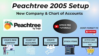 Master Peachtree 2005 Setting Up a Company Chart of Accounts amp Sales Tax [upl. by Ameehs99]