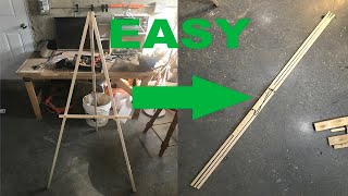 Fast and easy Art Easel Stand  Scrap wood  one day project [upl. by Torre603]