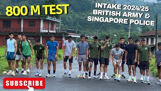 800m Test British Army amp Singapore Police  Intake 202425Tough Gurkhas Training Centre [upl. by Godred]