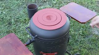 Woodburning stove from a small gas cylinder [upl. by Eitteb]