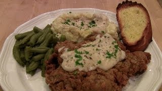 Texas Chicken Fried Steak wGarlic Mashed Potatoes [upl. by Swehttam]