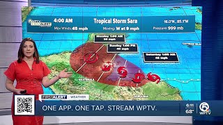 WPTV First Alert Weather tropical forecast morning of Nov 15 2024 [upl. by Ahsaeyt799]