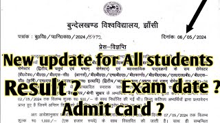 bu jhansi new update for all studentsbu jhansi latest news todaybu jhansi exam date satyamronny [upl. by Seldon]