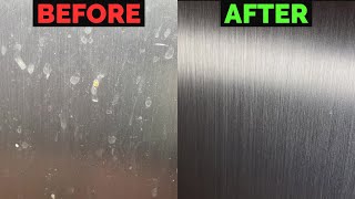 EASILY Clean A Stainless Steel Refrigerator Door  GURANTEEED to WORK [upl. by Ojok912]