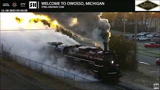 Pere Marquette 1225 on 2023 North Pole Express in Owosso MI [upl. by Forester973]