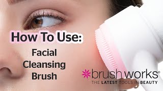 How to use the Brushworks Facial Cleansing Brush [upl. by Latoya]