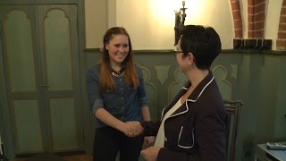 Perleberg Johanna Marschner beginnt Ausbildung in der Stadtverwaltung [upl. by Llerdnad]