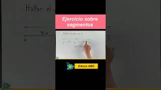 geometría ejercicio sobre segmentos matematicas maths matematicasfacil geometry mathematics [upl. by Areyk]