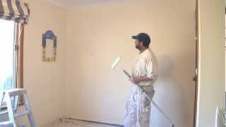 How To Paint A Wall Using A Roller The Best Technique [upl. by Blancha]