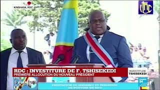 REPLAY  Première allocution du nouveau président Félix Tshisekedi Première partie [upl. by Enilrek]