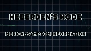 Heberdens Nodes in Osteoarthritis [upl. by Combe]