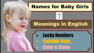 Christian Baby Girls Names  Biblical Girls Names  Baby Names  Biblical Popular Female Names [upl. by Anyotal]