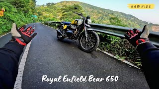 Experiencing Top Speed Of Royal Enfield Bear 650  Raw Exhaust Sound on Mountain Roads [upl. by Rainie]