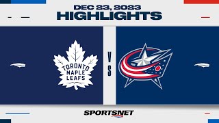 NHL Highlights  Maple Leafs vs Blue Jackets  December 23 2023 [upl. by Ahtael]