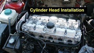 Cylinder head installation head gasket lifters cam cover etc Volvo 850 S70 V70 etc  REMIX [upl. by Arno582]