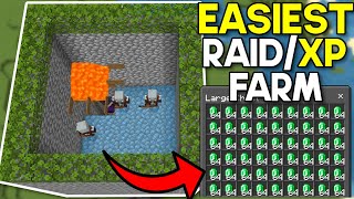 BEST AFK Raid Farm Minecraft Bedrock 120 Emerald Farm MCPEXboxPS4Nintendo SwitchWindows10 [upl. by Mail614]