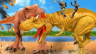 Jurassic World Allosaurus Carnotaurus Rainbow GODZILLA fossil ampDilophosaurus danny the dinosaurs [upl. by Hajidak305]