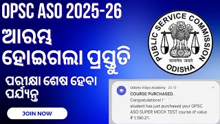 OPSC ASO PREPARATION 202526 [upl. by Willyt601]