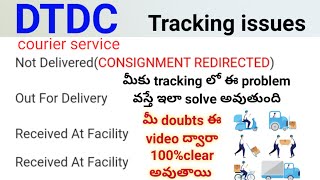 Consignment Redirected issue in DTDC tracking [upl. by Jorge]