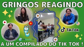 Gringos reagindo a um compilado do Tik Tok [upl. by Nosemyaj]