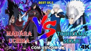 UCHIHA MADARA VS TOBIRAMA SENJU  BEST OF THREE  NARUTO ULTIMATE NINJA STROM 3 [upl. by Einnij]