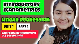 Introductory econometrics unit 1 linear regression analysis part 2🔥 economicshonours [upl. by Anehsak]